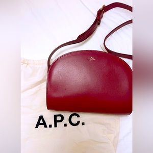 A.P.C. Demi Lune Leather crossbody bag